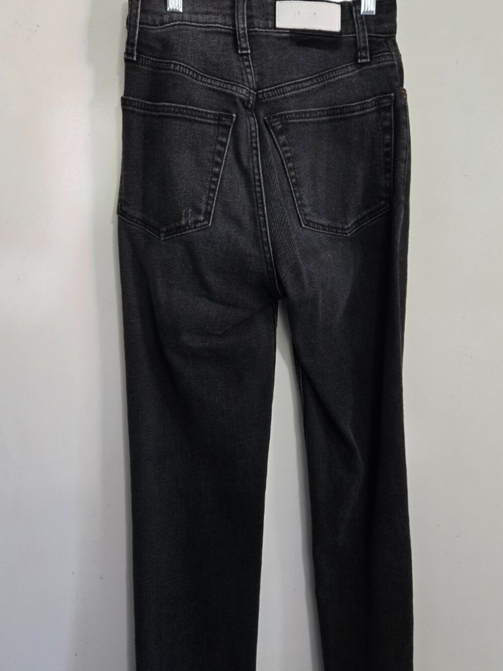 70s Ultra High Rise Stovepipe Re/Done Jeans - Black 24 - Picture 4 of 8